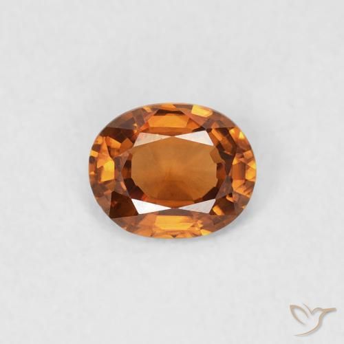 0.45ct 자연스러운 어스 오렌지 지르콘, 타원형, VVS