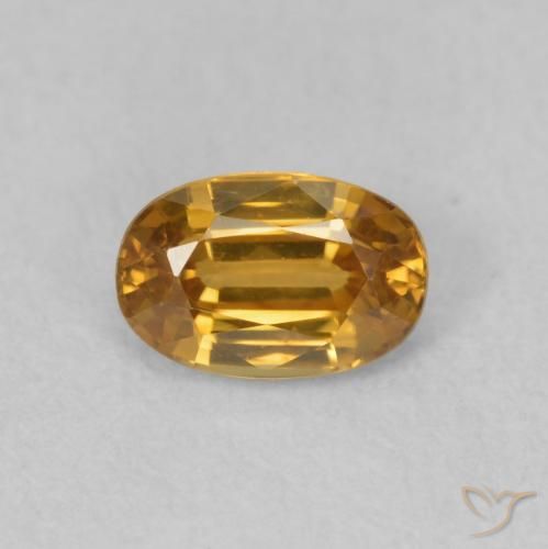 0.78ct 자연스러운 딥 오렌지 지르콘, 타원형, VVS-VS