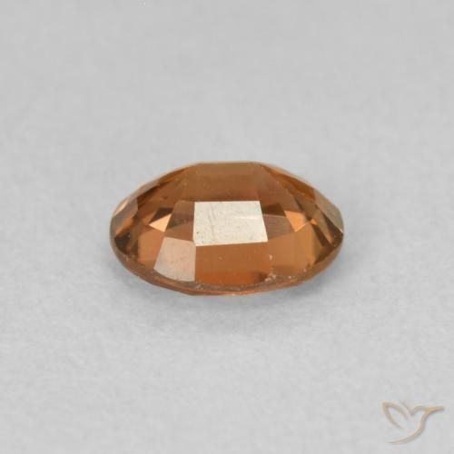 0.87캐럿 천연 Medium Dark-Orange 지르콘, 타원형, VVS-VS