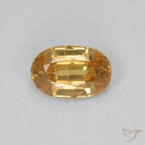 0.63ct 자연스러운 골든 오렌지 지르콘, 타원형, VVS-VS