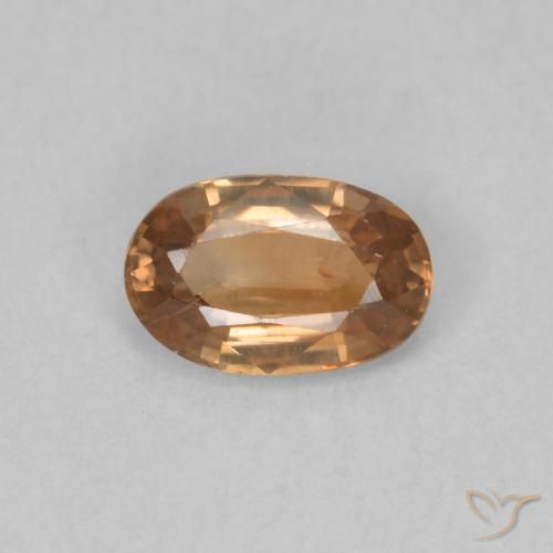 0.64ct 자연스러운 오렌지-골든 지르콘, 타원형, VVS-VS