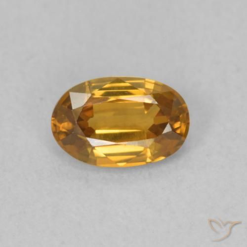 0.63ct 자연스러운 미디엄 오렌지 지르콘, 타원형, VVS-VS