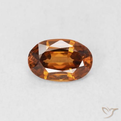 0.66ct 자연스러운 어스 오렌지 지르콘, 타원형, VS