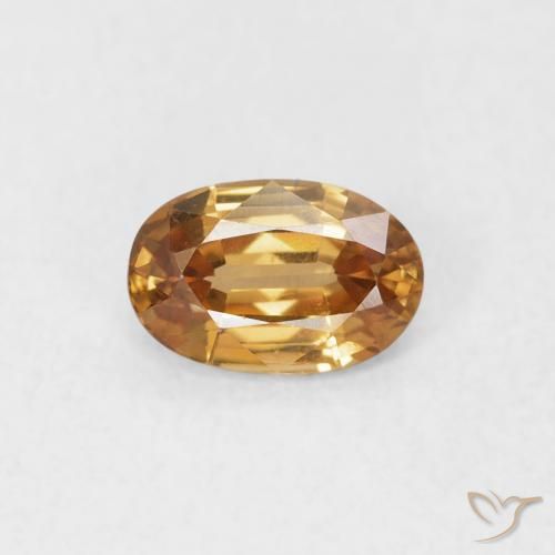 0.69ct 자연스러운 러스트 오렌지 지르콘, 타원형, VVS-VS