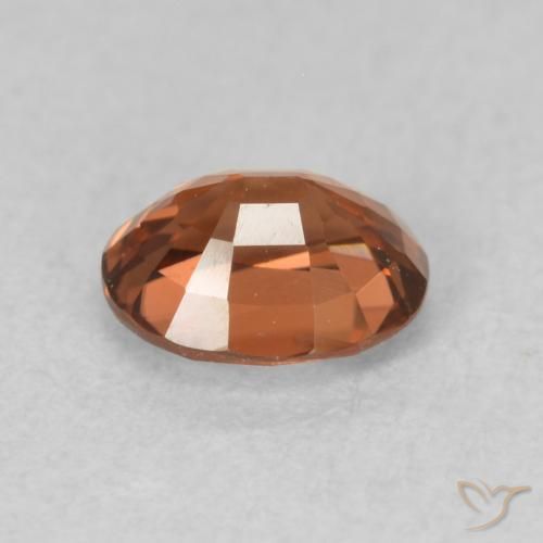 0.92캐럿 천연 Medium Dark-Orange 지르콘, 타원형, VVS-VS