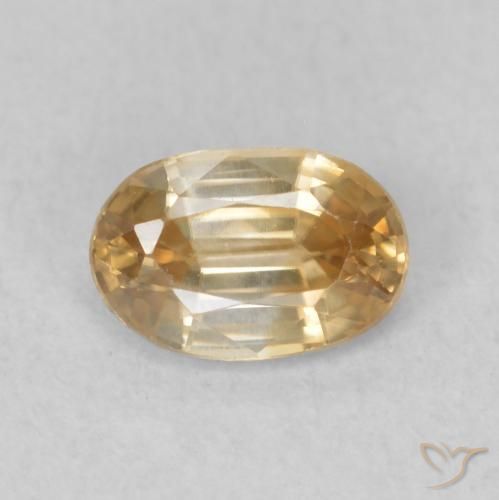 0.71ct 자연스러운 금 지르콘, 타원형, VVS-VS