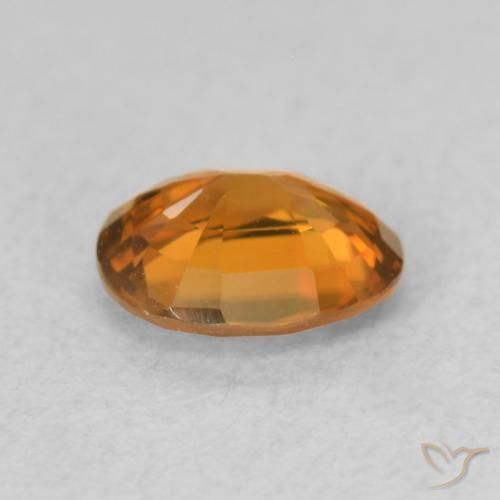 0.84캐럿 천연 Medium Dark-Orange 지르콘, 타원형, VVS-VS