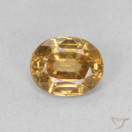 0.94ct 자연스러운 샴페인 지르콘, 타원형, VVS-VS