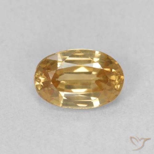 0.71ct 자연스러운 금 지르콘, 타원형, VVS-VS