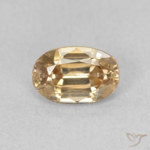 0.85ct 자연스러운 골든 지르콘, 타원형, VVS-VS