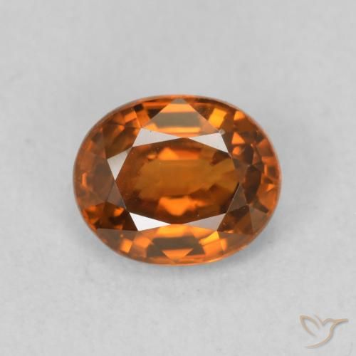 1.03ct 자연스러운 딥 오렌지 지르콘, 타원형, VVS-VS