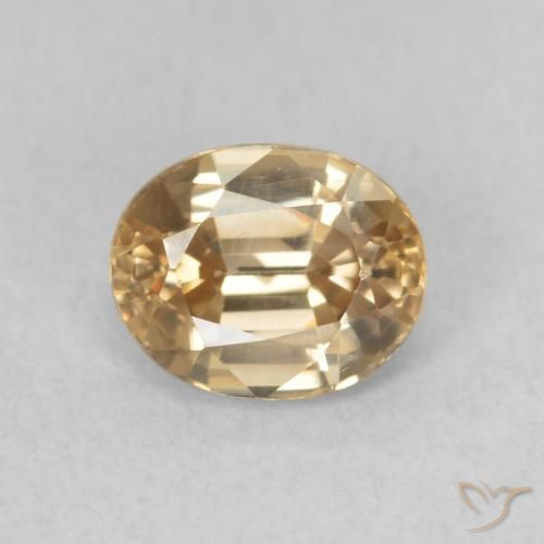 1.01ct 자연스러운 골든 지르콘, 타원형, VVS-VS