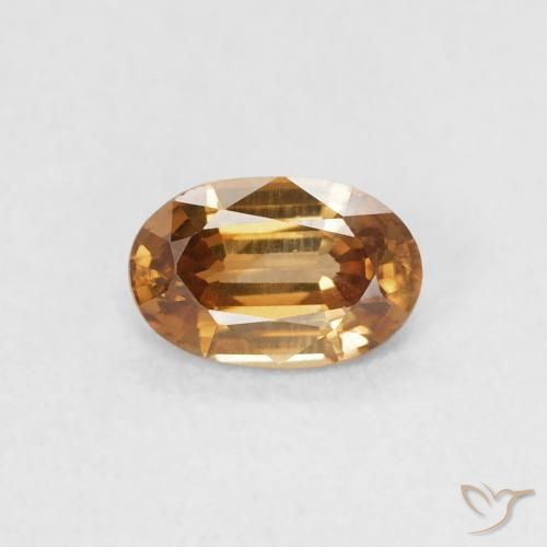 0.66ct 자연스러운 러스트 오렌지 지르콘, 타원형, VVS