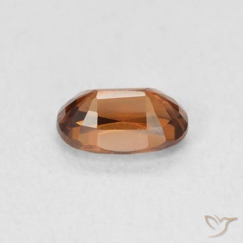 0.82캐럿 천연 Medium Dark-Orange 지르콘, 타원형, VVS