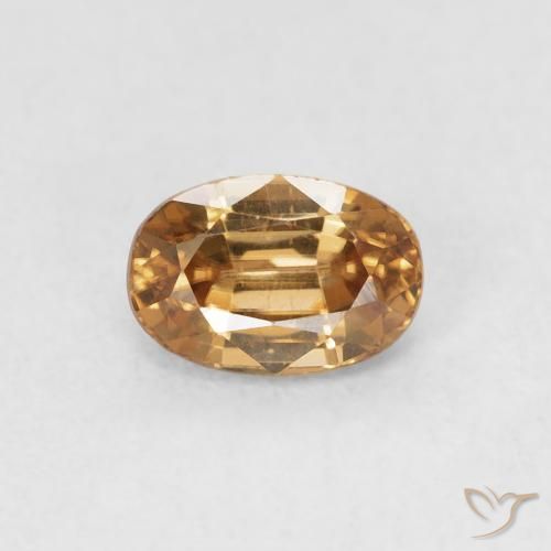0.84ct 자연스러운 러스트 오렌지 지르콘, 타원형, VVS