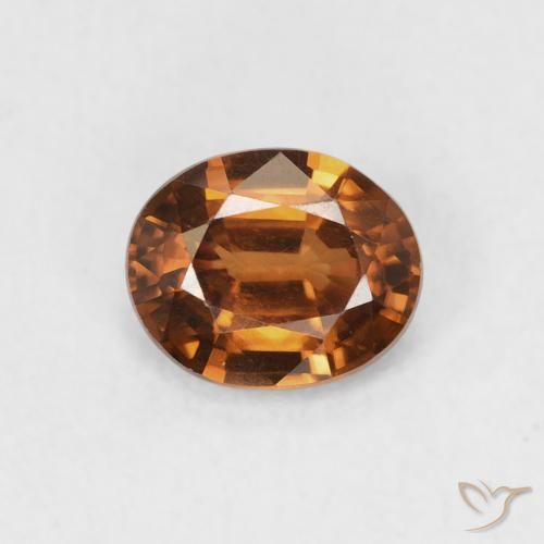 0.90ct 자연스러운 어스 오렌지 지르콘, 타원형, VVS-VS