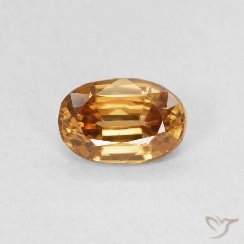0.69ct 자연스러운 미디엄 오렌지 지르콘, 타원형, VVS-VS