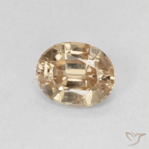 0.98ct 자연스러운 금 지르콘, 타원형, VS