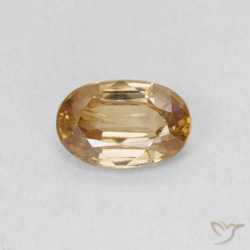 0.69ct 자연스러운 금 지르콘, 타원형, VS
