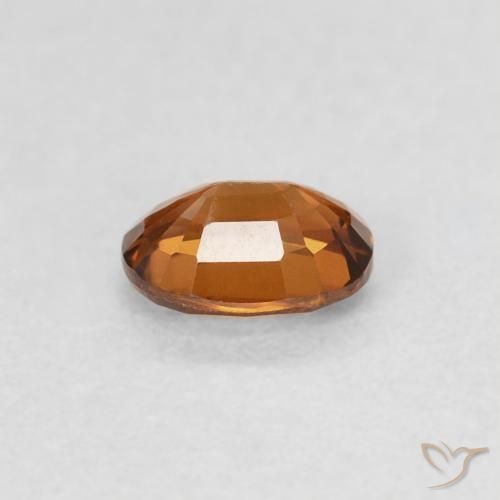 0.60캐럿 천연 Medium Dark-Orange 지르콘, 타원형, VS