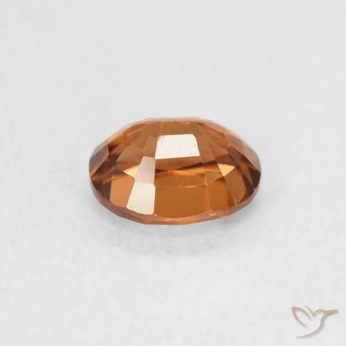 0.67캐럿 천연 Medium Dark-Orange 지르콘, 타원형, VVS