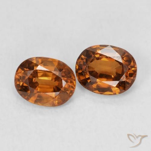 1.18캐럿 천연 Medium Dark-Orange 지르콘 보석, 타원형, VVS