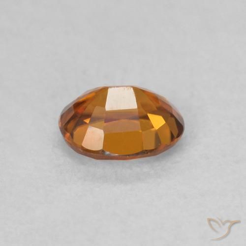 0.62캐럿 천연 Medium Dark-Orange 지르콘, 타원형, VVS