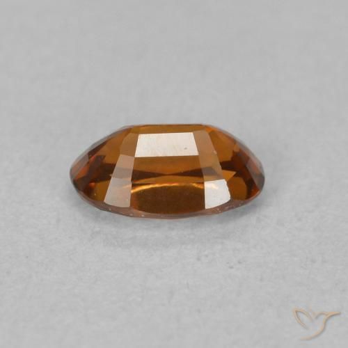 0.78캐럿 천연 Medium Dark-Orange 지르콘, 타원형, VVS