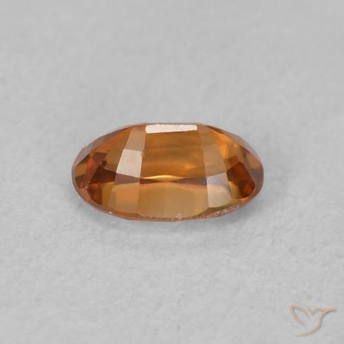 0.81캐럿 천연 Medium Dark-Orange 지르콘, 타원형, VVS