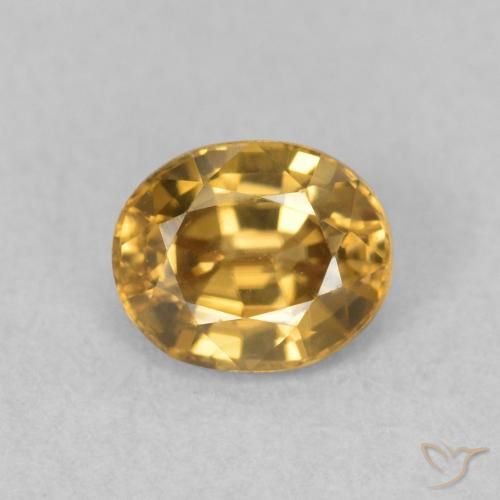 1.05ct 자연스러운 골든 지르콘, 타원형, VVS-VS