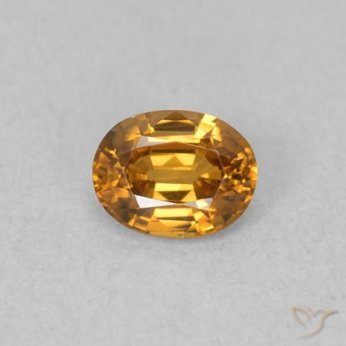 0.65ct 자연스러운 러스트 오렌지 지르콘, 타원형, VVS
