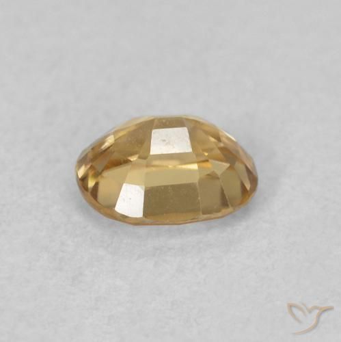 0.60캐럿 천연 샴페인 지르콘, 타원형, VVS
