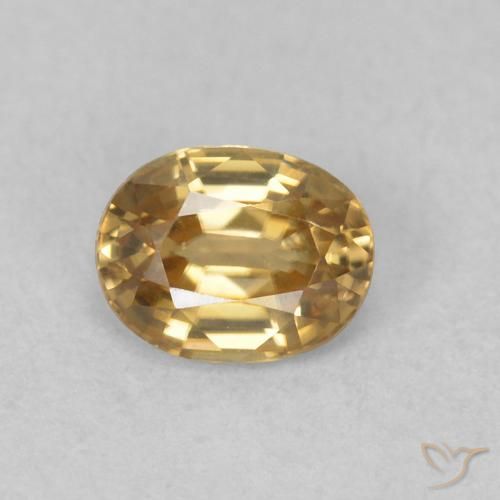 0.63ct 자연스러운 샴페인 지르콘, 타원형, VVS