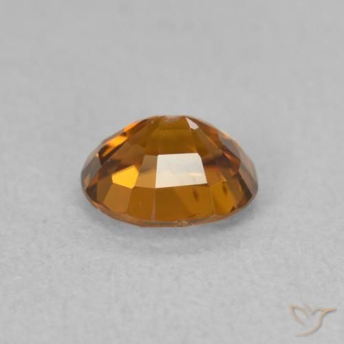 0.99캐럿 천연 Medium Dark-Orange 지르콘, 타원형, VVS-VS