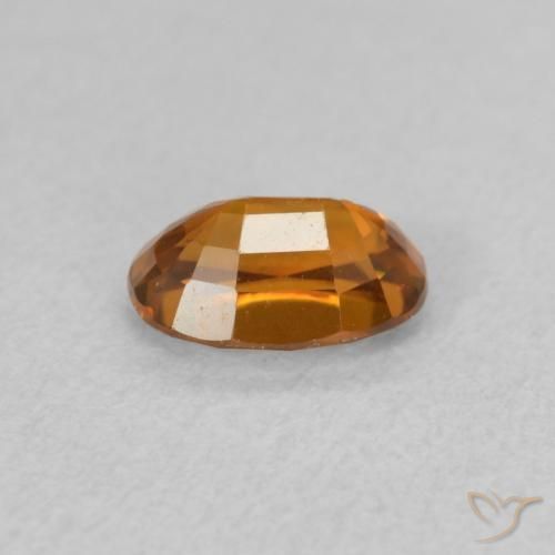 0.82캐럿 천연 Medium Dark-Orange 지르콘, 타원형, VVS