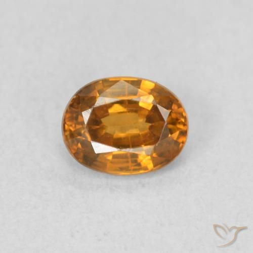 0.60ct 자연스러운 어스 오렌지 지르콘, 타원형, VS