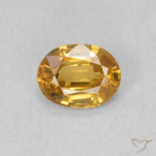 0.55ct 자연스러운 골든 지르콘, 타원형, VVS-VS