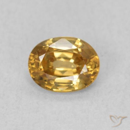 0.64ct 자연스러운 샴페인 지르콘, 타원형, VVS