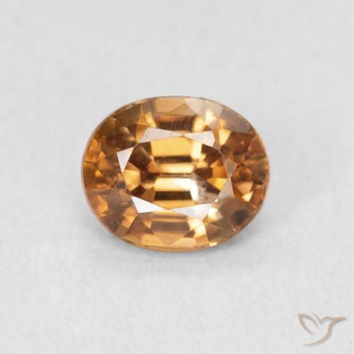 1.11ct 자연스러운 러스트 오렌지 지르콘, 타원형, VS