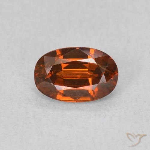0.82ct 자연스러운 붉은 오렌지 지르콘, 타원형, VVS-VS