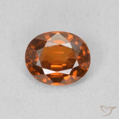0.90ct 자연스러운 파이어 오렌지 지르콘, 타원형, VVS-VS