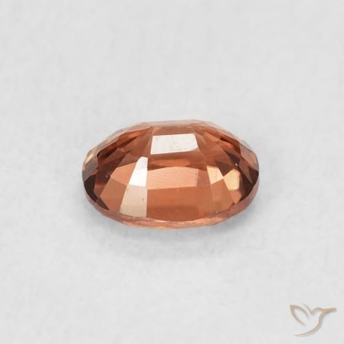 0.62캐럿 천연 Medium Dark-Orange 지르콘, 타원형, VVS