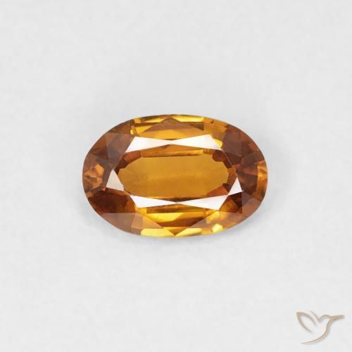 0.56ct 자연스러운 미디엄 오렌지 지르콘, 타원형, VVS