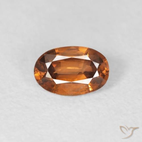 0.69ct 자연스러운 어스 오렌지 지르콘, 타원형, VVS