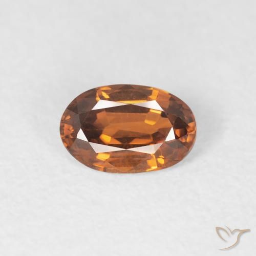 0.67ct 자연스러운 미디엄 오렌지 지르콘, 타원형, VVS