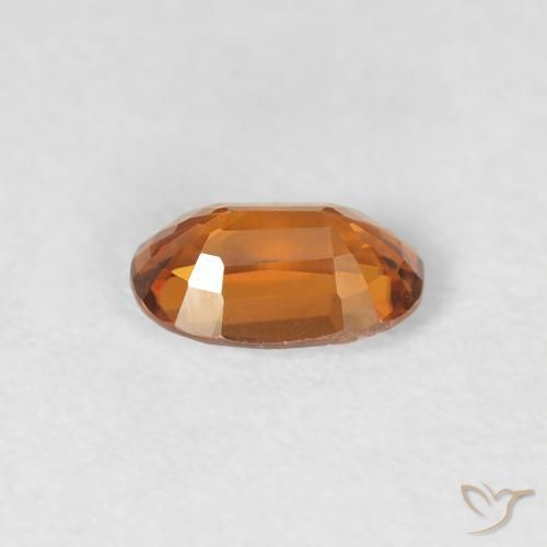 0.71캐럿 천연 Medium Dark-Orange 지르콘, 타원형, VVS