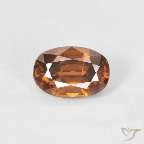 0.93ct 자연스러운 어스 오렌지 지르콘, 타원형, VVS-VS