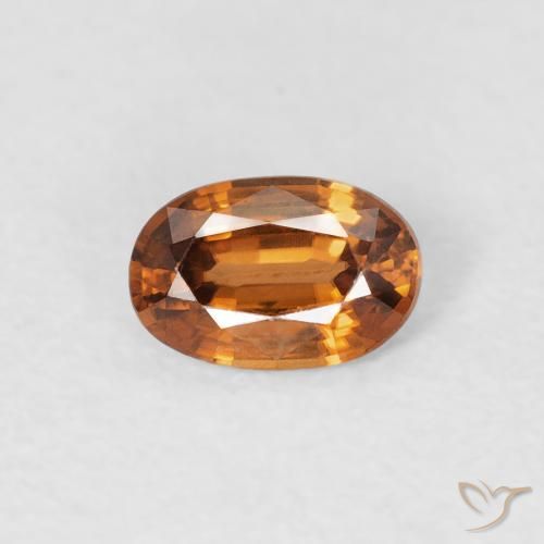 0.68ct 자연스러운 어스 오렌지 지르콘, 타원형, VVS