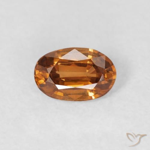 0.73ct 자연스러운 어스 오렌지 지르콘, 타원형, VVS