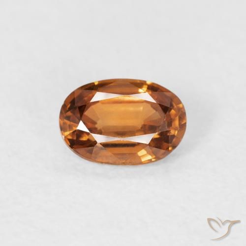 0.66ct 자연스러운 미디엄 오렌지 지르콘, 타원형, VVS-VS